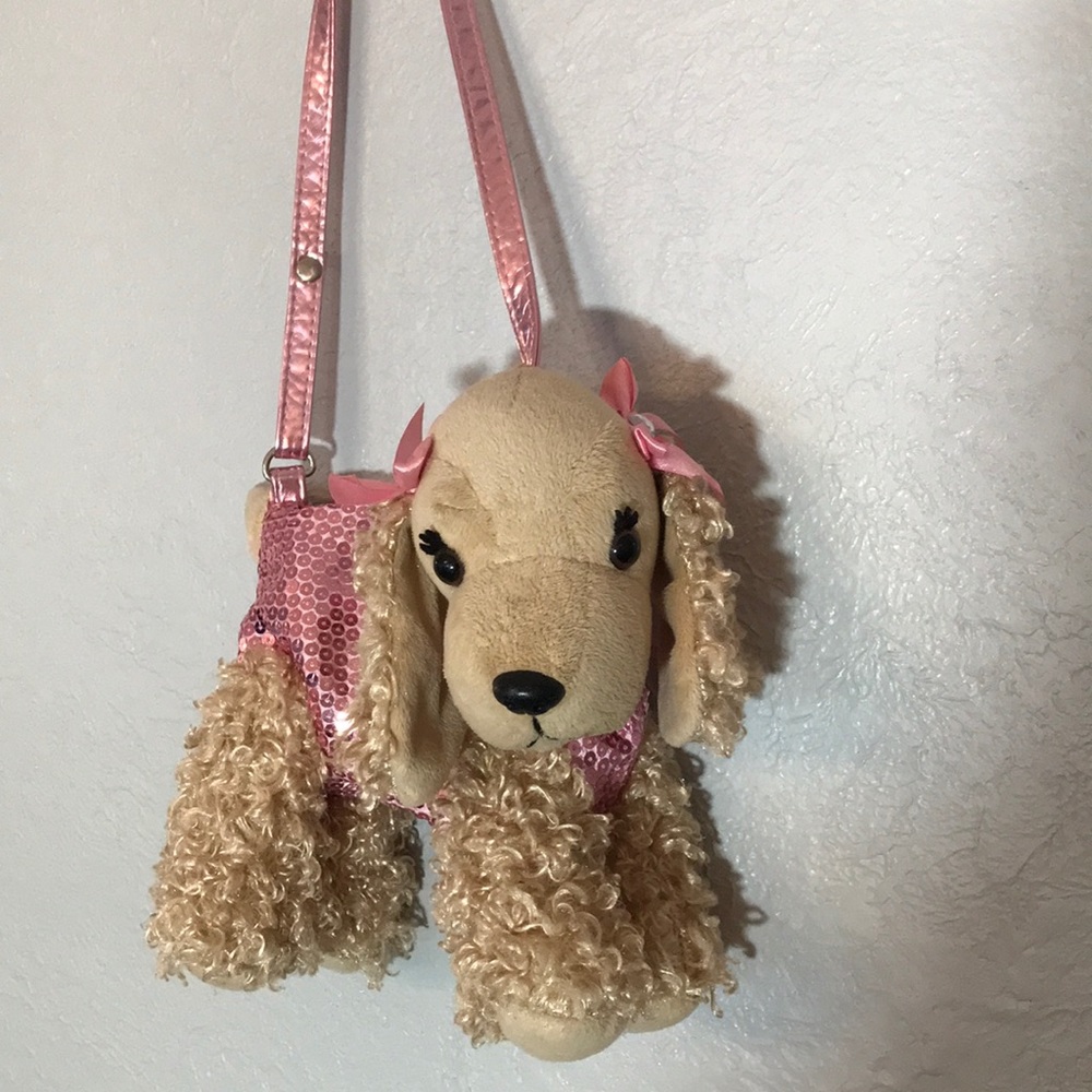 Poochie and Co. Dog Purse with Pink Sequins